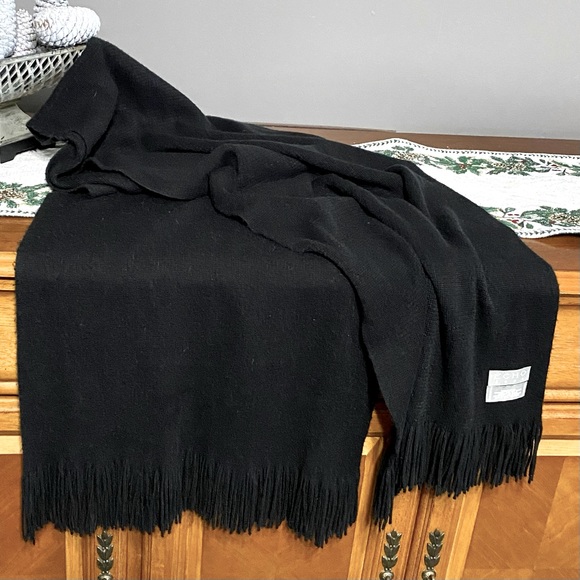 ECHO Long Black Scarf Unisex 78”X 18” - Picture 3 of 8